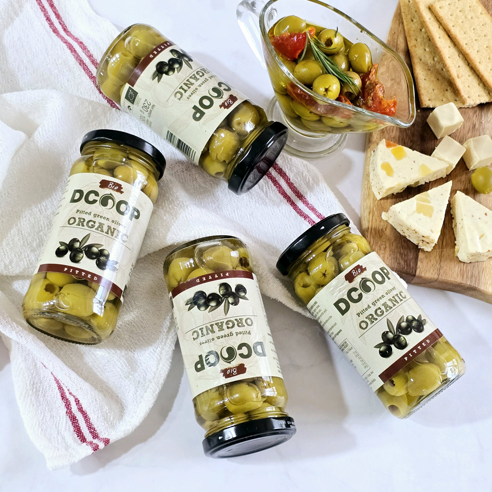 디쿱 유기농 씨없는 그린올리브 1병 피티드 올리브절임 핑거푸드 와인안주