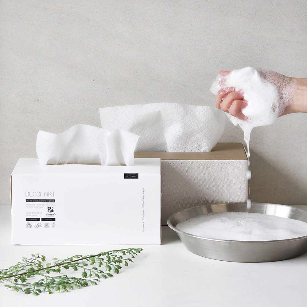 [데코아르] 세제가 묻어있는 매직 튼튼한 뽑아쓰는 수세미