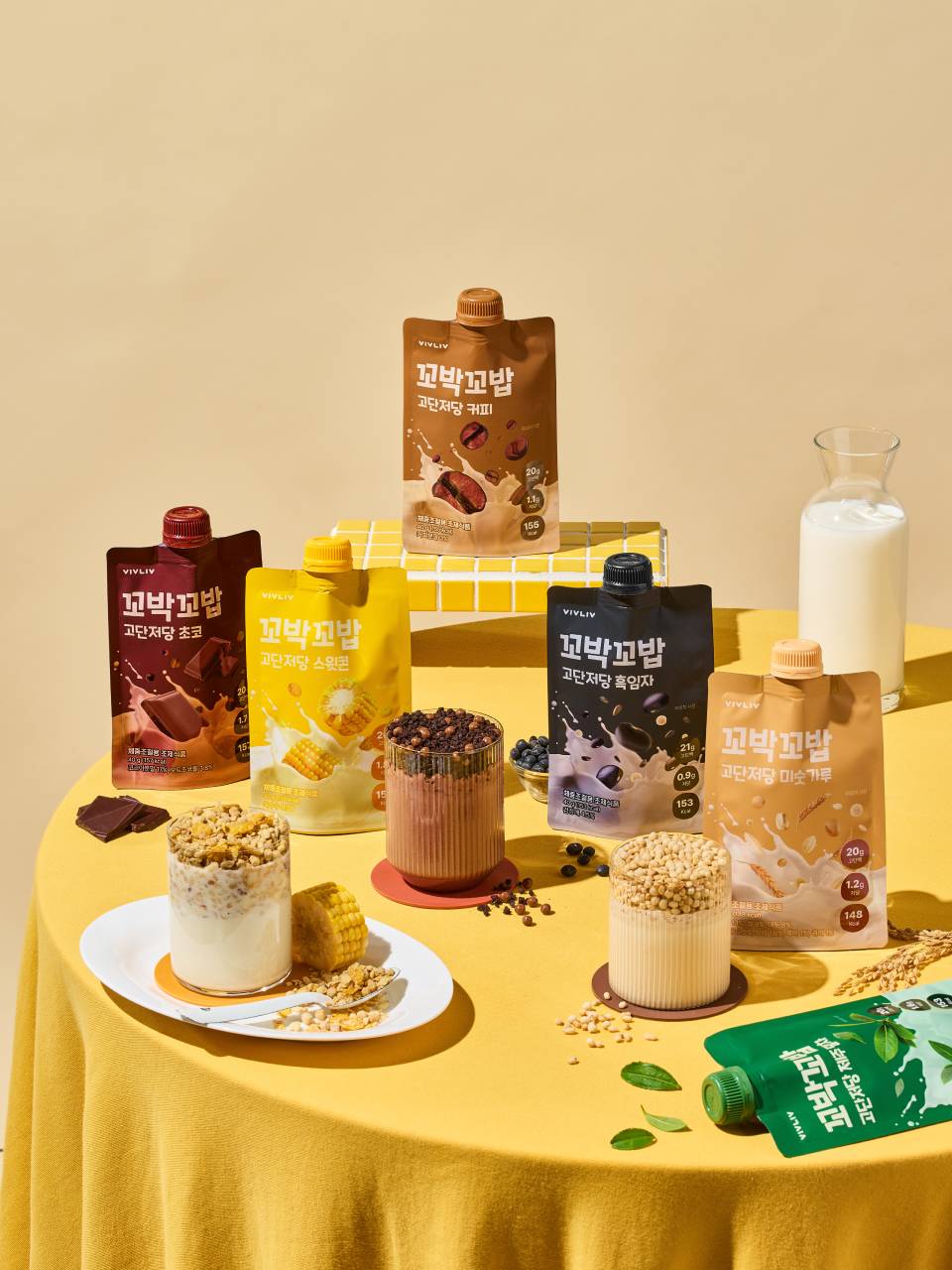 꼬박꼬밥 고단저당 파우치 단백질쉐이크 흑임자맛, 7포, 1개