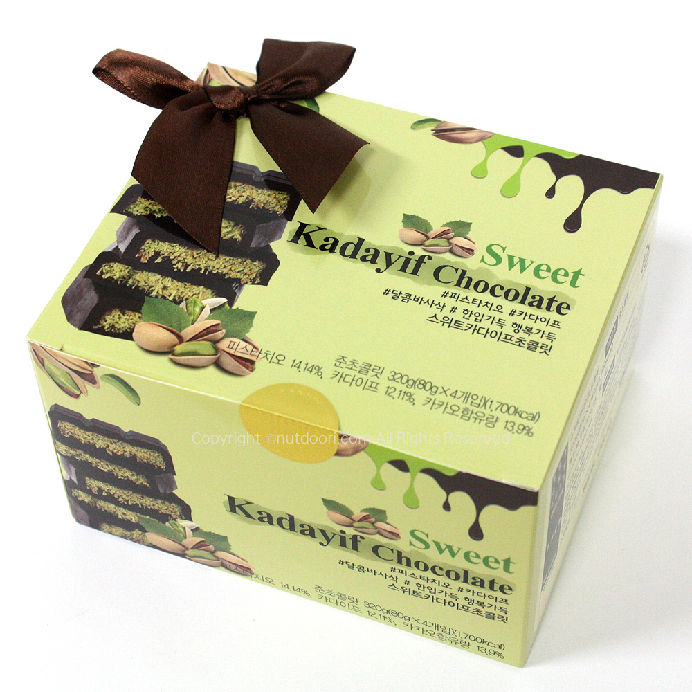 리카 스위트 카다이프 초콜릿 80g 4개 피스타치오 두바이초콜릿 프리미엄 초콜렛 디저트 간식