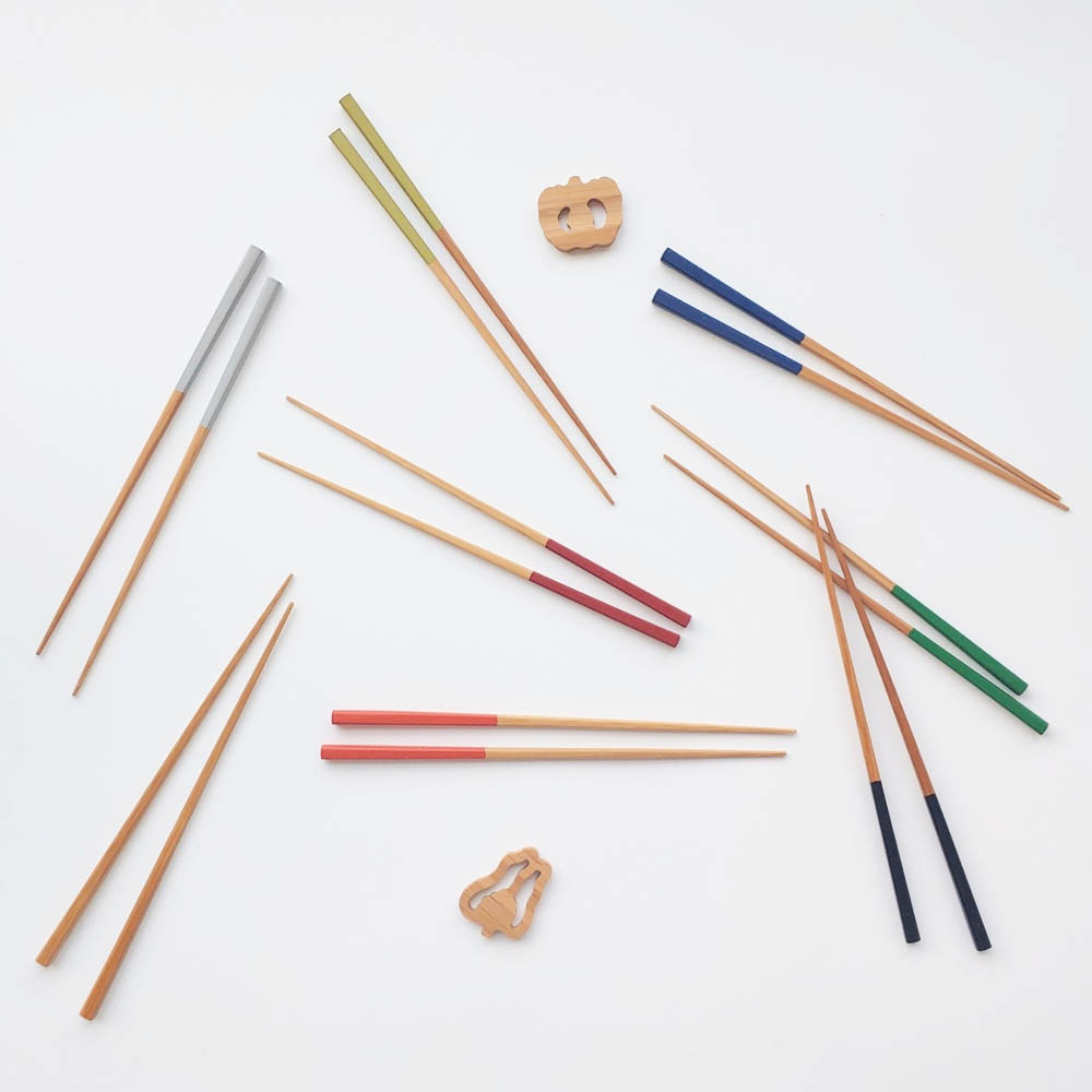 야마치쿠 스퀘어 대나무 젓가락 23cm 9color