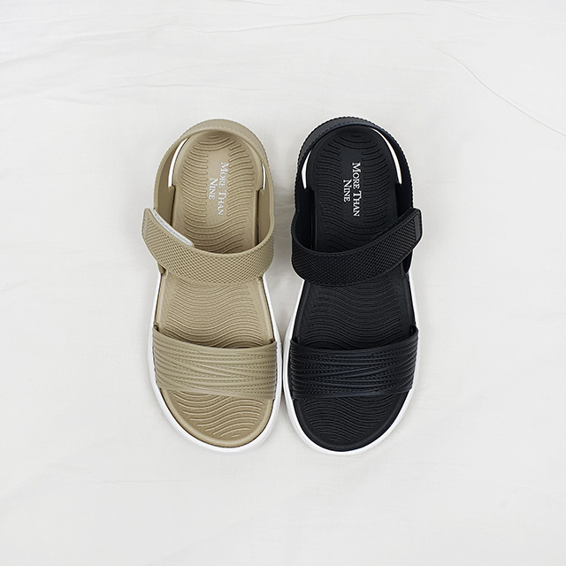 로빌 가벼운 젤리 찍찍이 스트랩 키높이 통굽 샌들 5cm