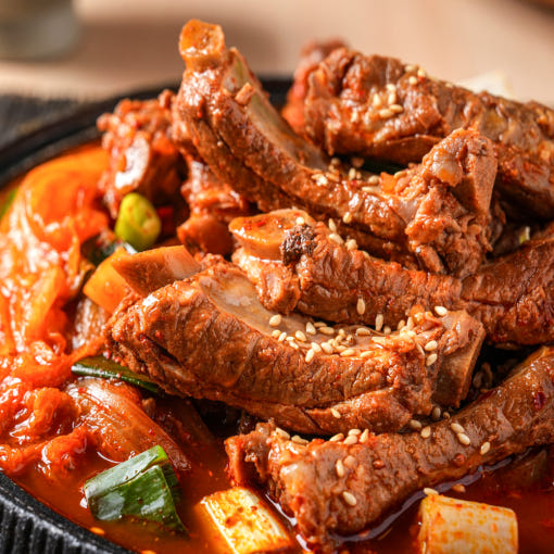 [팔덕식당]안양 줄서는 맛집, 팔덕식당 등갈비 김치찜 750g 1.5kg 1팩 선택