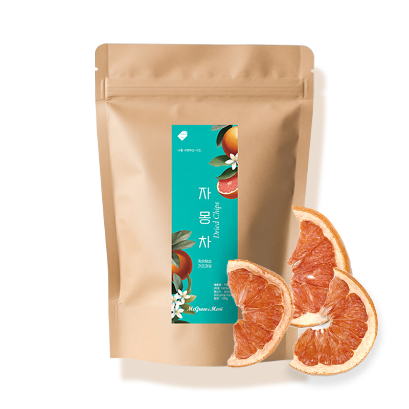 맥그로우앤마리 저온 제습 건조 자몽 슬라이스칩 자몽차