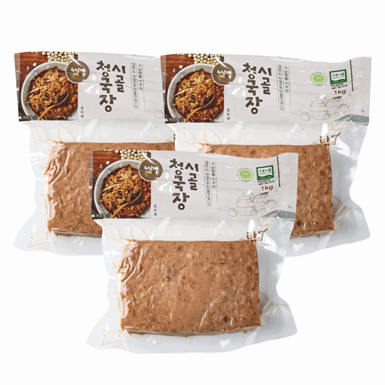 4남매 찌개용청국장 3kg(1kgx3개) 대표이미지 섬네일