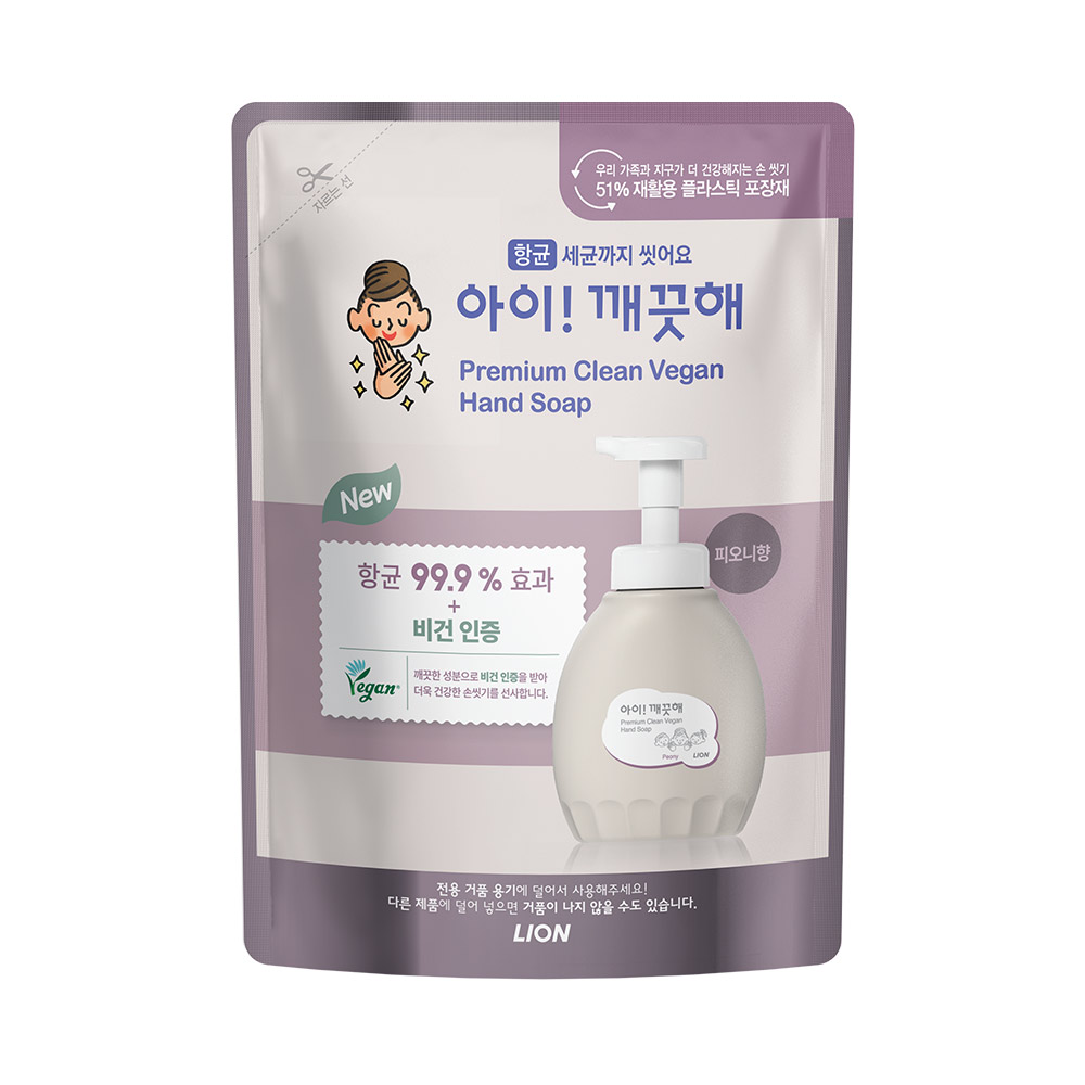 아이깨끗해 프리미엄 비건 핸드워시 400ml리필 x 1개 (옵션선택)