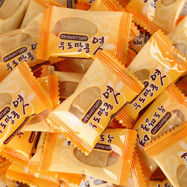 제주참마당 선인장엿+우도땅콩엿+감귤엿 각 150g (총 3봉)
