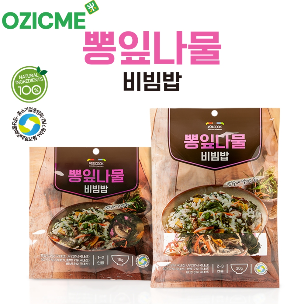 국내산 건나물 키트(2-3인분) 쌀위에 올려 밥하는 간편 건나물 30g 6종 우리들녘식품