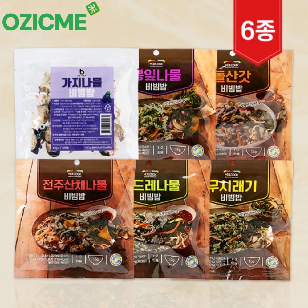 국내산 건나물 키트(2-3인분) 쌀위에 올려 밥하는 간편 건나물 30g 6종 우리들녘식품 대표이미지 섬네일