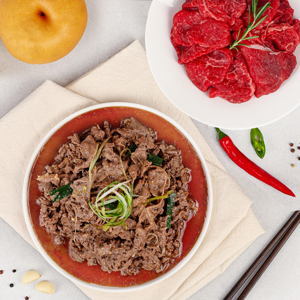 [부경식품] 호주산 청정우 산소포장 냉장 양념 소불고기 300g+300g
