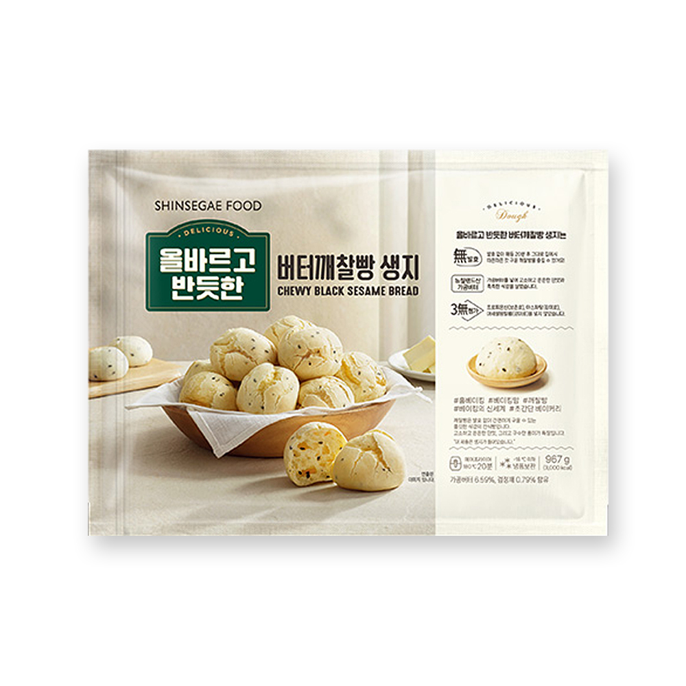 신세계 푸드 올반 버터 깨찰빵 생지 967g x 1팩