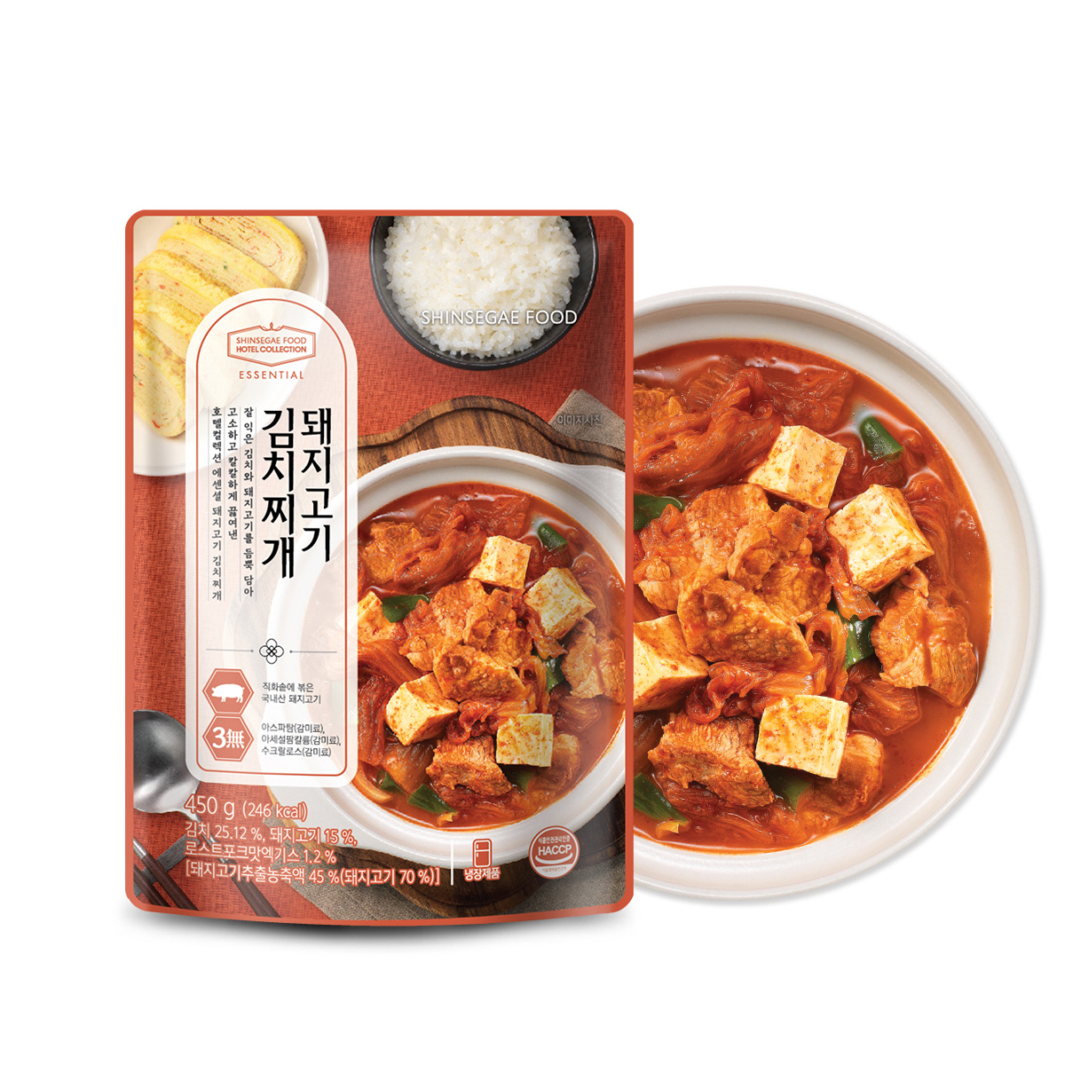 신세계 푸드 호텔컬렉션 에센셜 돼지고기 김치찌개 450g x 3팩