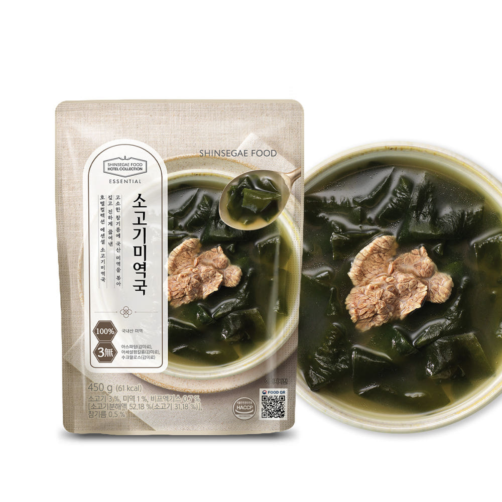 신세계 푸드 호텔컬렉션 에센셜 소고기미역국 450g x 3팩