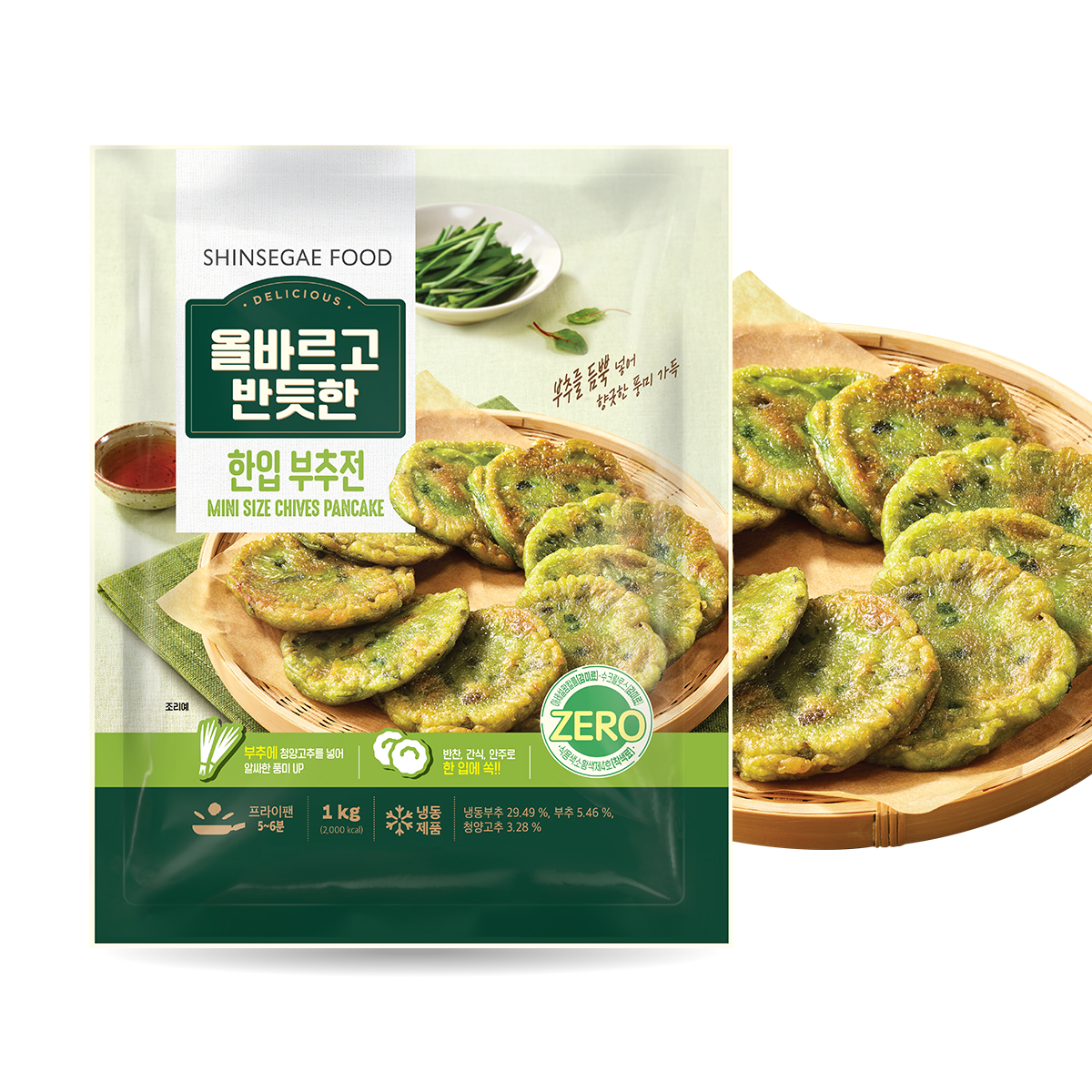 신세계 푸드 올반 한입 부추전 1Kg x 1팩