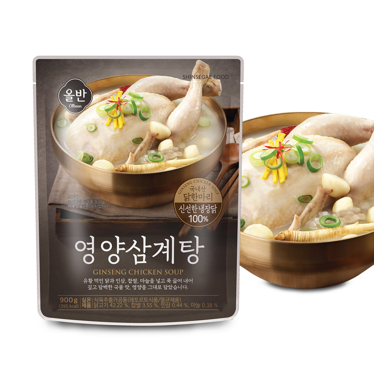 신세계 푸드 올반 영양삼계탕 900g x 2팩