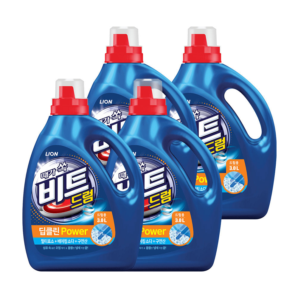 비트 딥클린파워 액체세제 3L 용기 x 4개 (옵션선택)