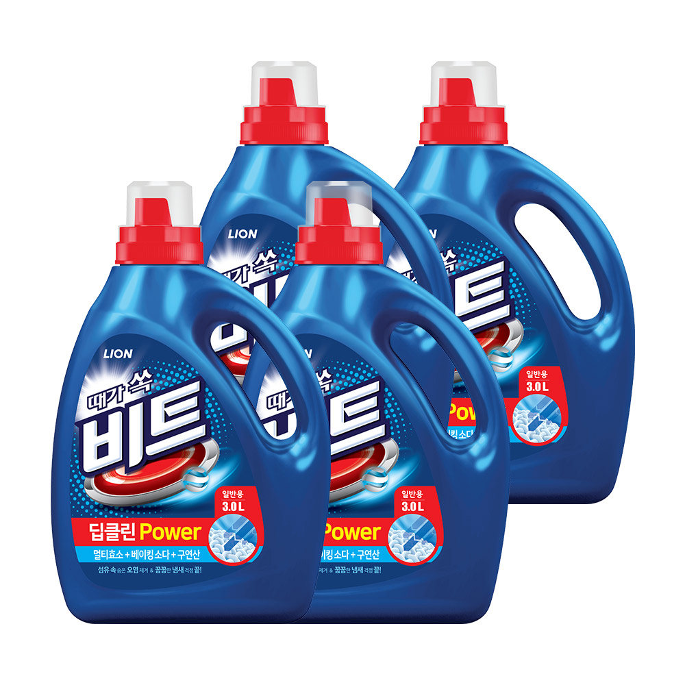 비트 딥클린파워 액체세제 3L 용기 x 4개 (옵션선택) 대표이미지 섬네일