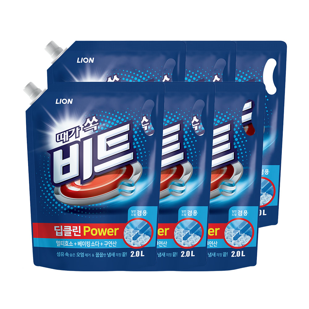 비트 딥클린 파워 액체세제 2L 리필 x 6개 (옵션선택) 대표이미지 섬네일
