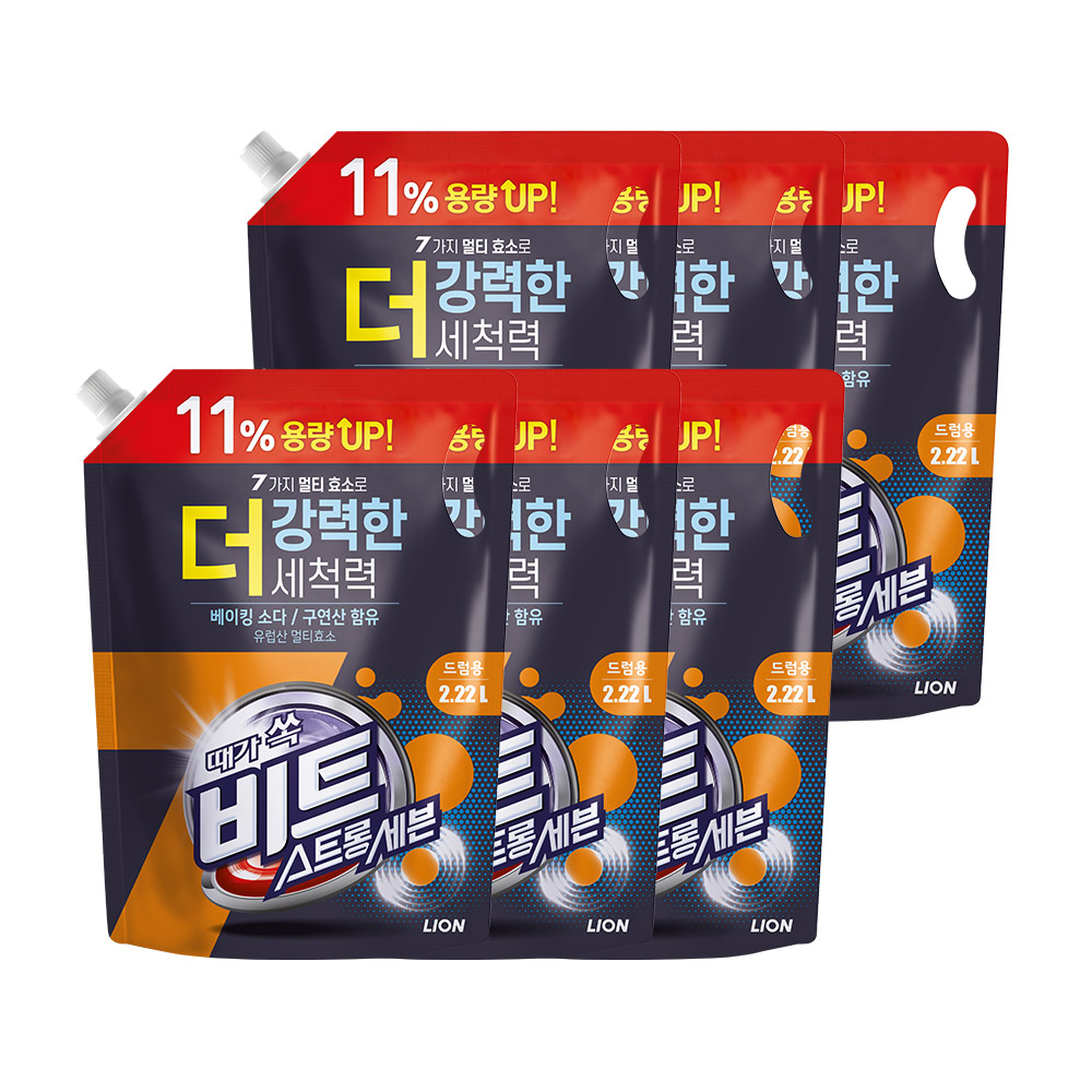 비트 스롱세븐 액체세제 2.22L 리필 x 6개 (옵션선택)