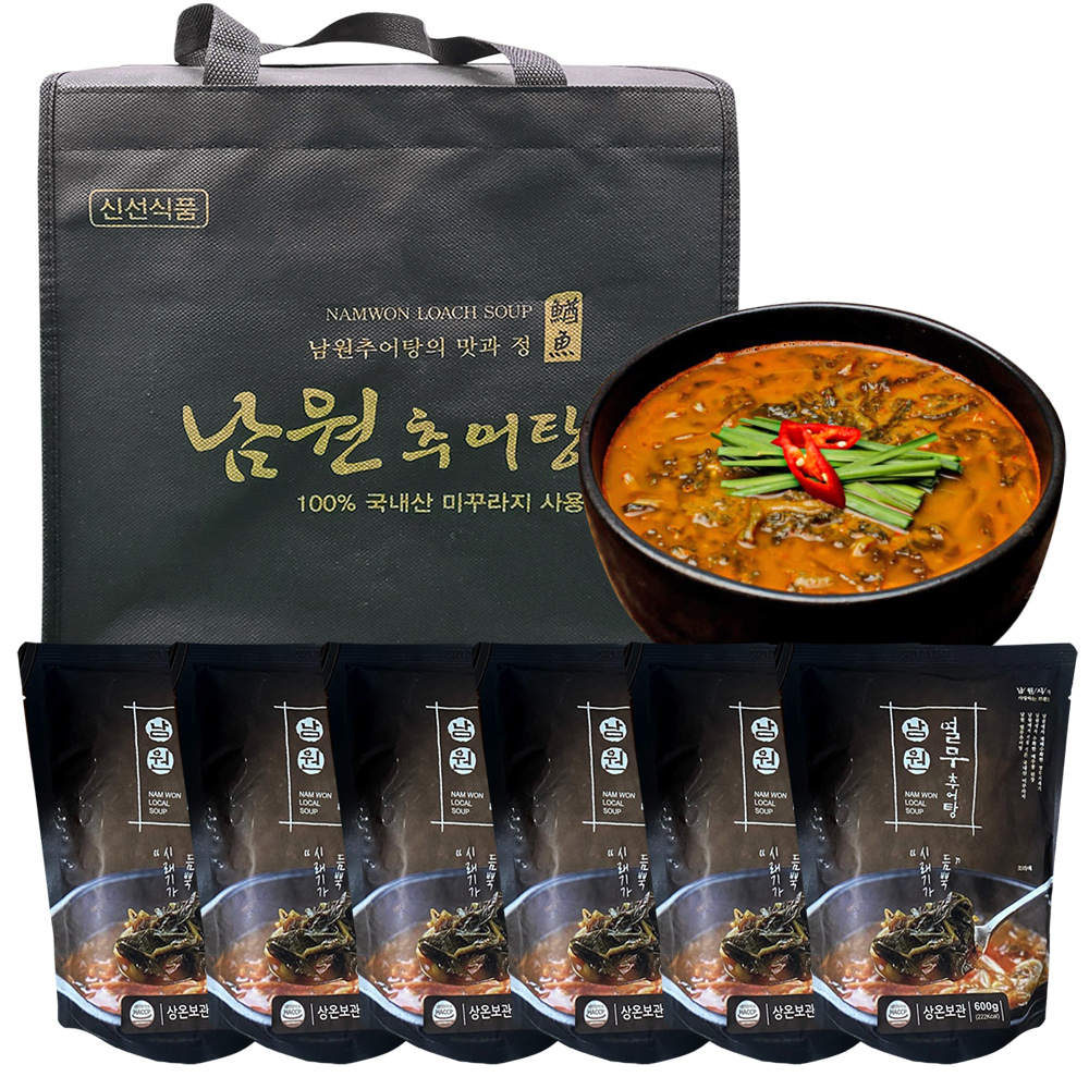 [6팩 선물세트] 현식당 남원추어탕 600gX6팩 현추어탕 실온보관 추어탕맛집 대표이미지 섬네일