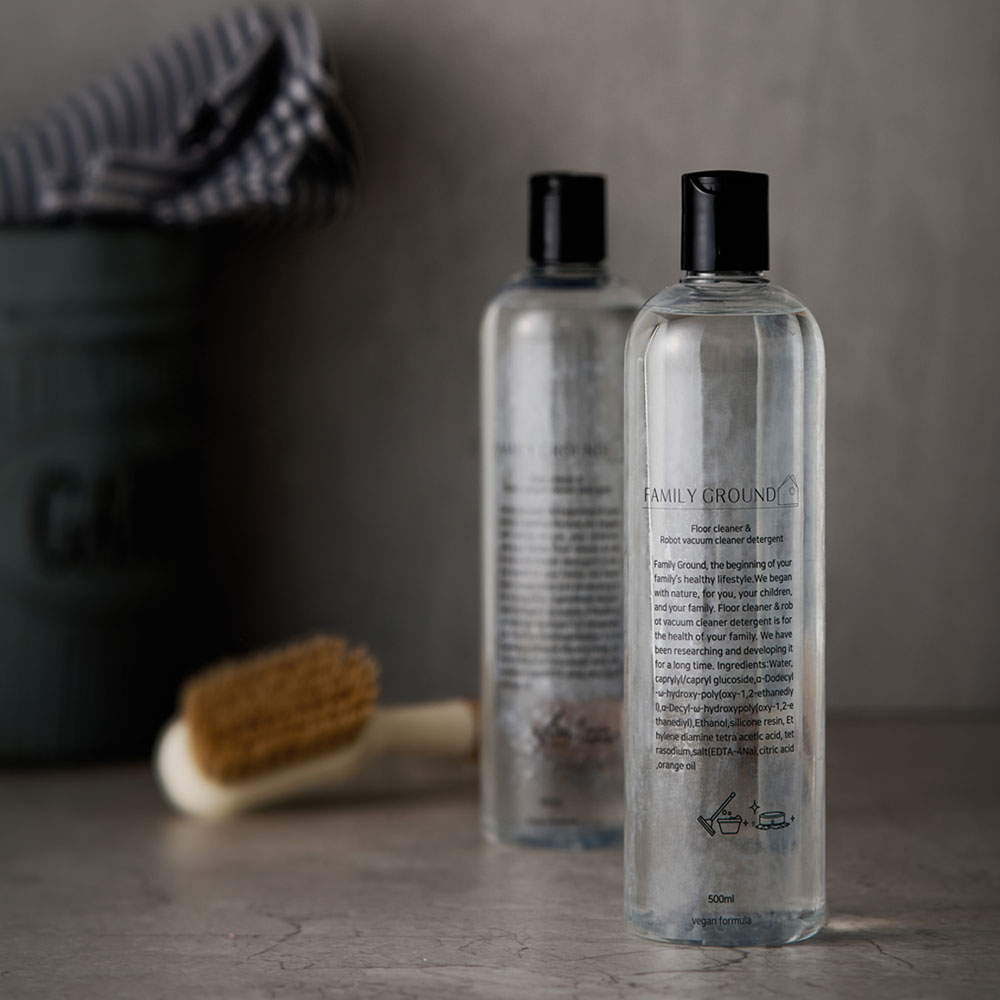 패밀리그라운드 올인원 비건 로봇청소기겸 바닥클리너 세제 500ml