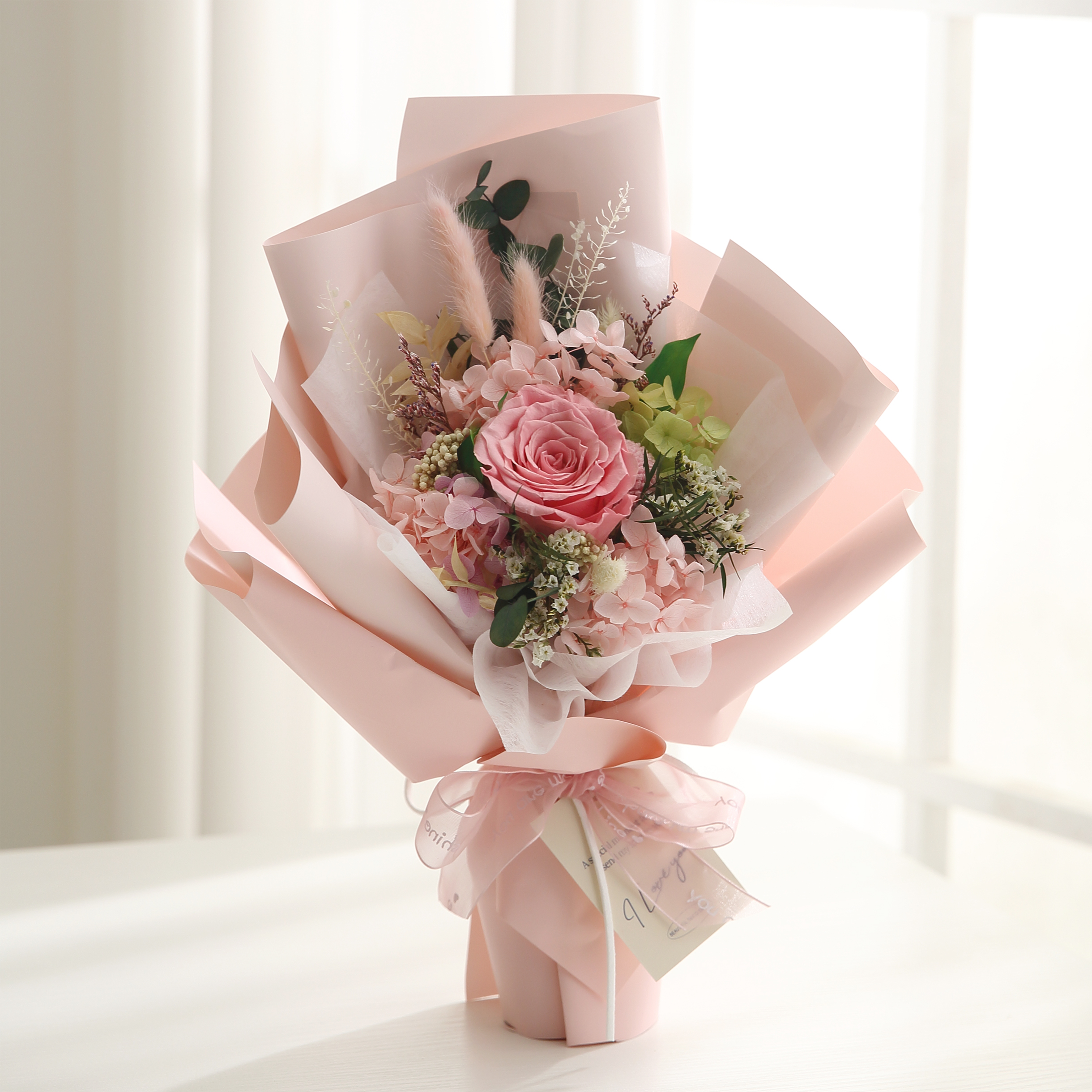 뷰티풀데코센스 생화 보존화 프리저브드 꽃다발 + 케이스