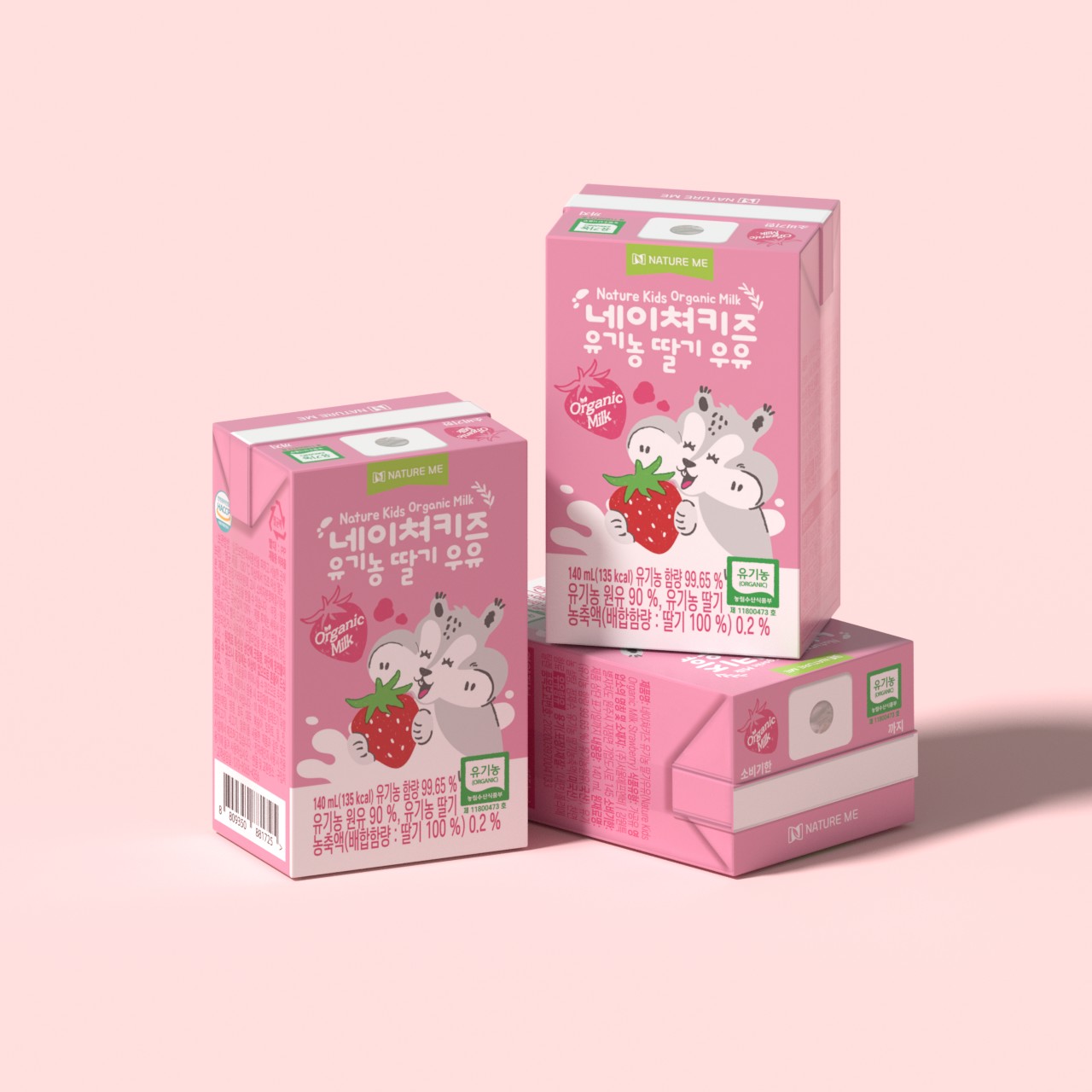 네이쳐키즈 유기농 딸기우유 (140ml*24개입)