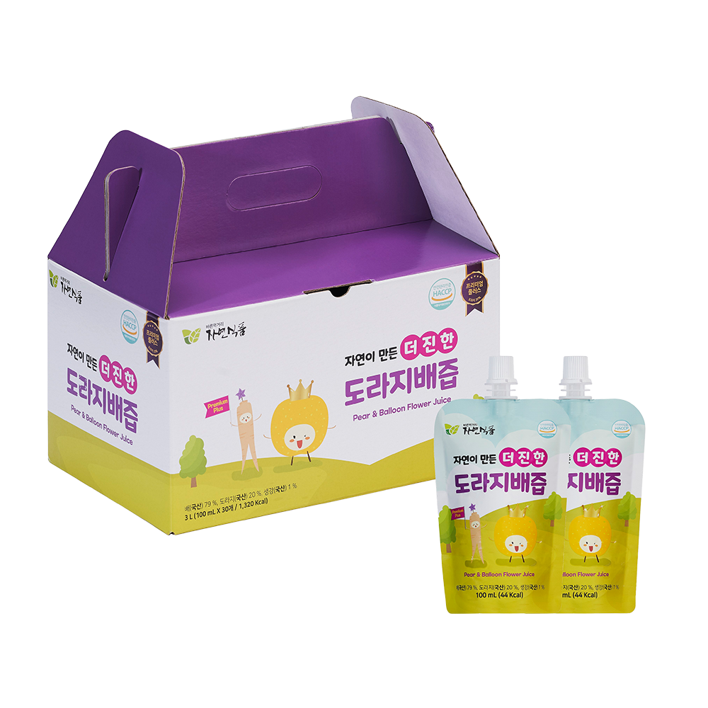 (도라지 20%) 자연이 만든 더 진한 도라지배즙 스파우트 100ml x 30팩 100팩