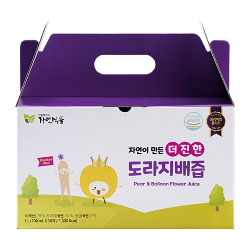 (도라지 20%) 자연이 만든 더 진한 도라지배즙 스파우트 100ml x 30팩 100팩