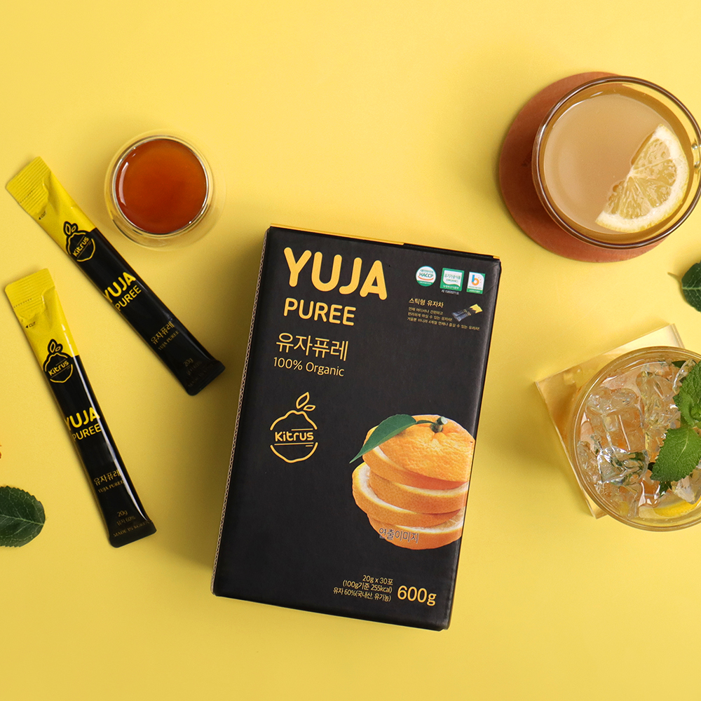 고흥 유기농 유자퓨레 스틱 30개입 건더기없는유자청