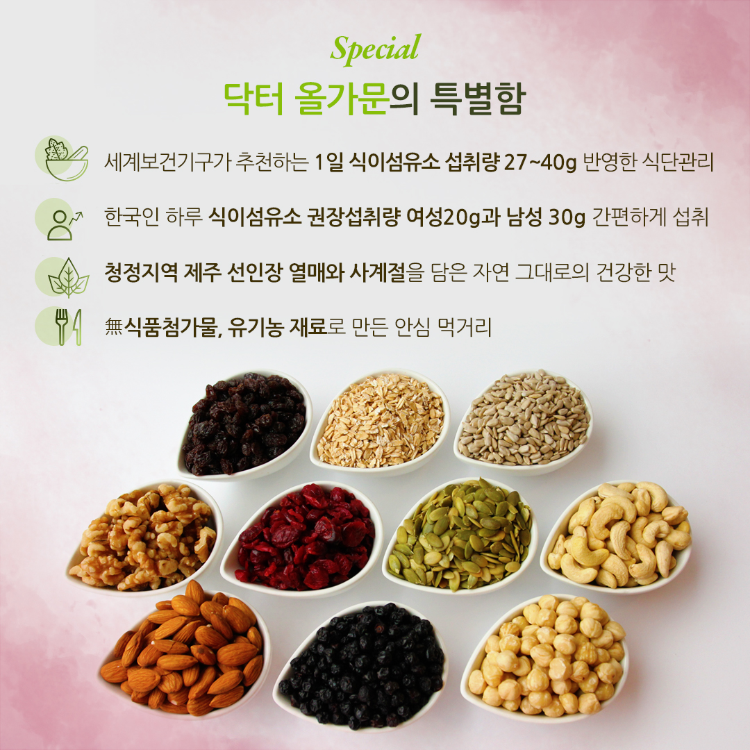 [무료배송] 하루 간식 식이섬유소 비스킷 InBody 3주 프로그램 60g 21봉 포장