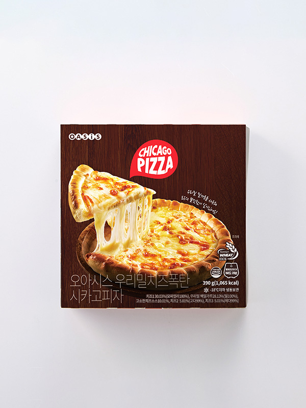 우리밀 치즈폭탄 시카고피자(390g)