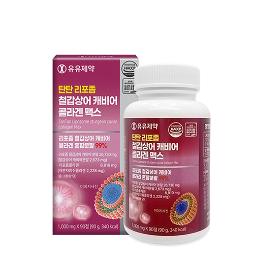 [유유제약] 탄탄 리포좀 철갑상어 캐비어 콜라겐 맥스 90정 (3개월분)
