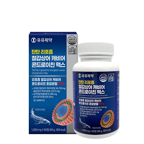 [유유제약] 탄탄 리포좀 철갑상어 캐비어 콘드로이친 맥스 90정 (3개월분)