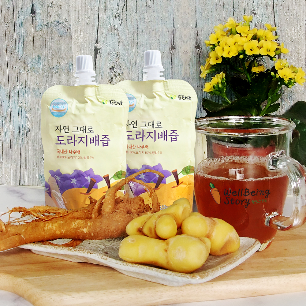 국내산 자연그대로만든 도라지배즙 아이들이 먹기편하고 맛있어요 100mlx20개