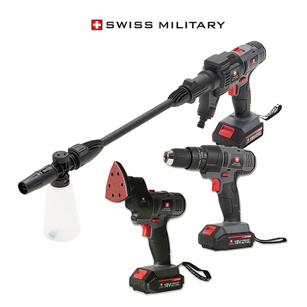 스위스밀리터리 워터파워 고압세척기 패키지 (해머드릴+멀티샌더+고압세척기)