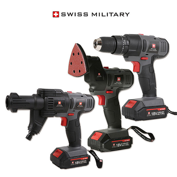 스위스밀리터리 워터파워 고압세척기 패키지 (해머드릴+멀티샌더+고압세척기)