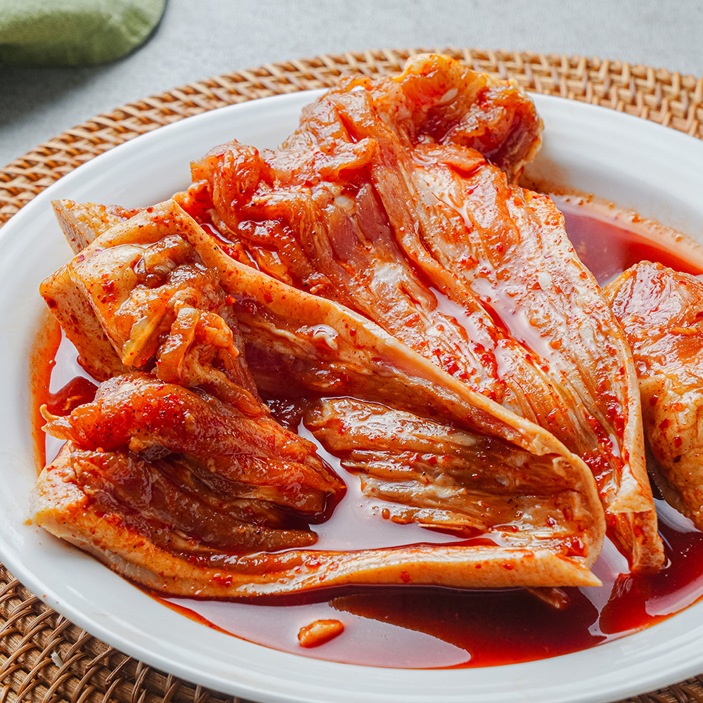 국내산 돼지꼬리 양념구이 500g 껍데기 한돈 특수부위 캠핑음식