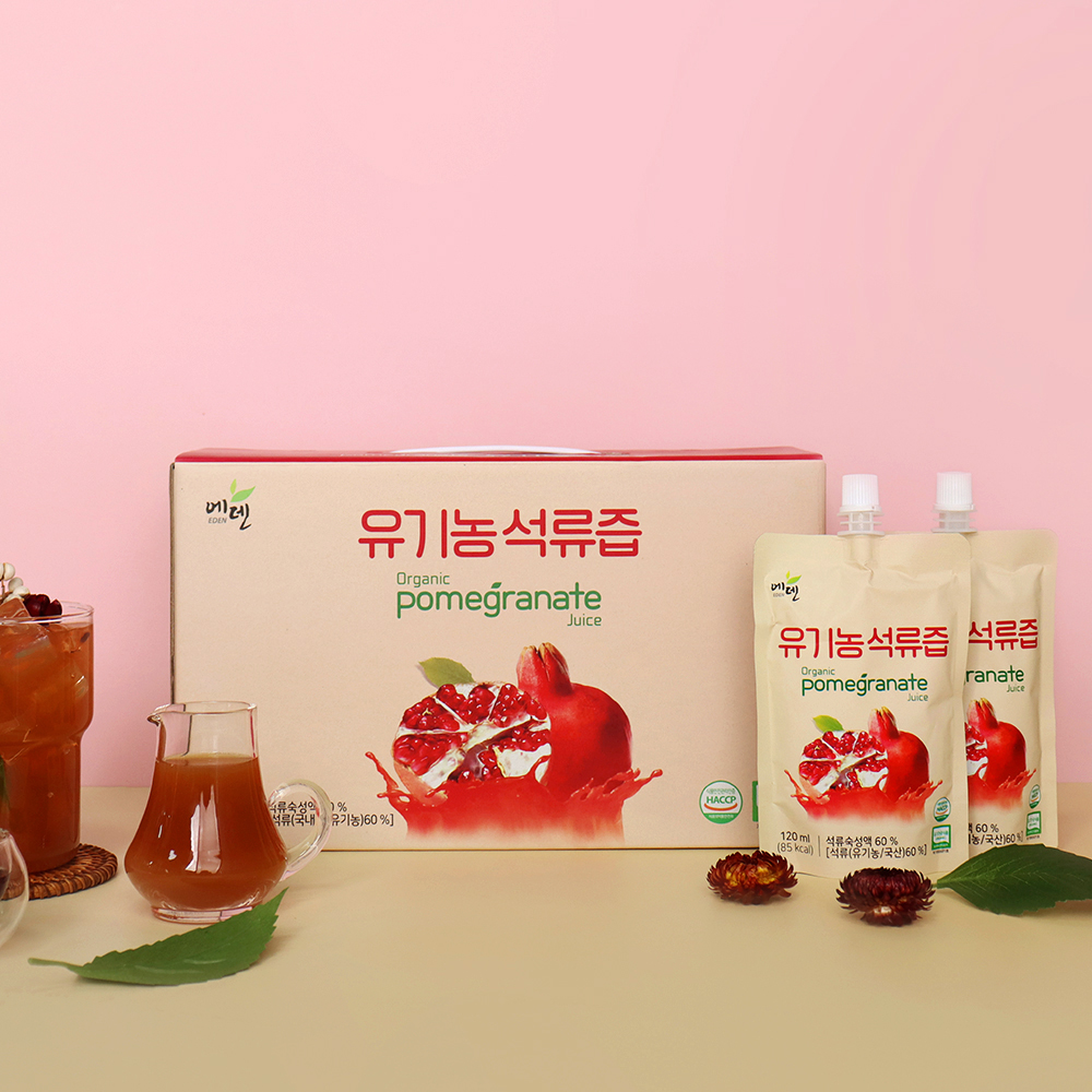 국내산 고흥산 유기농 석류즙 선물세트 120ml 15팩 석류액