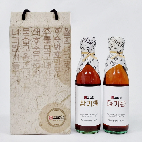 고소담 전통방식 100% 통깨 들깨 참기름 들기름 350ML