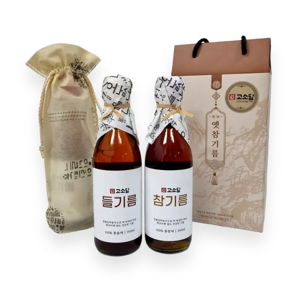 고소담 전통방식 100% 통깨 들깨 참기름 들기름 350ML