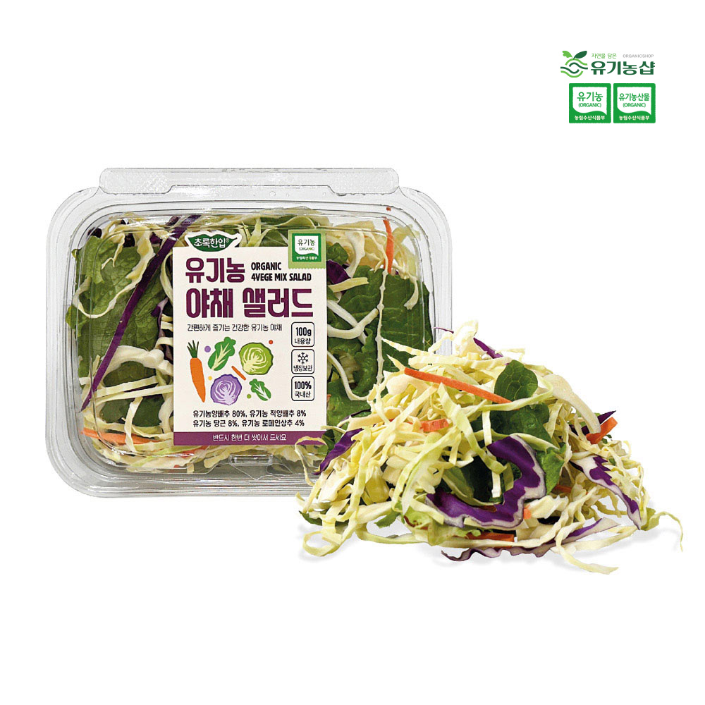 초록한입 유기농 야채샐러드 100g x 6개