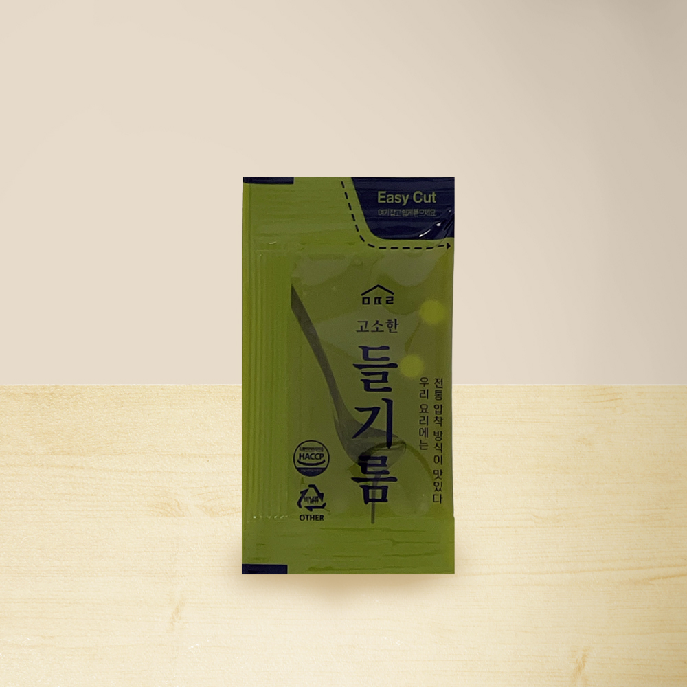 맛뜨락 고소한 미니 일회용 소포장 들기름 3ml 15개