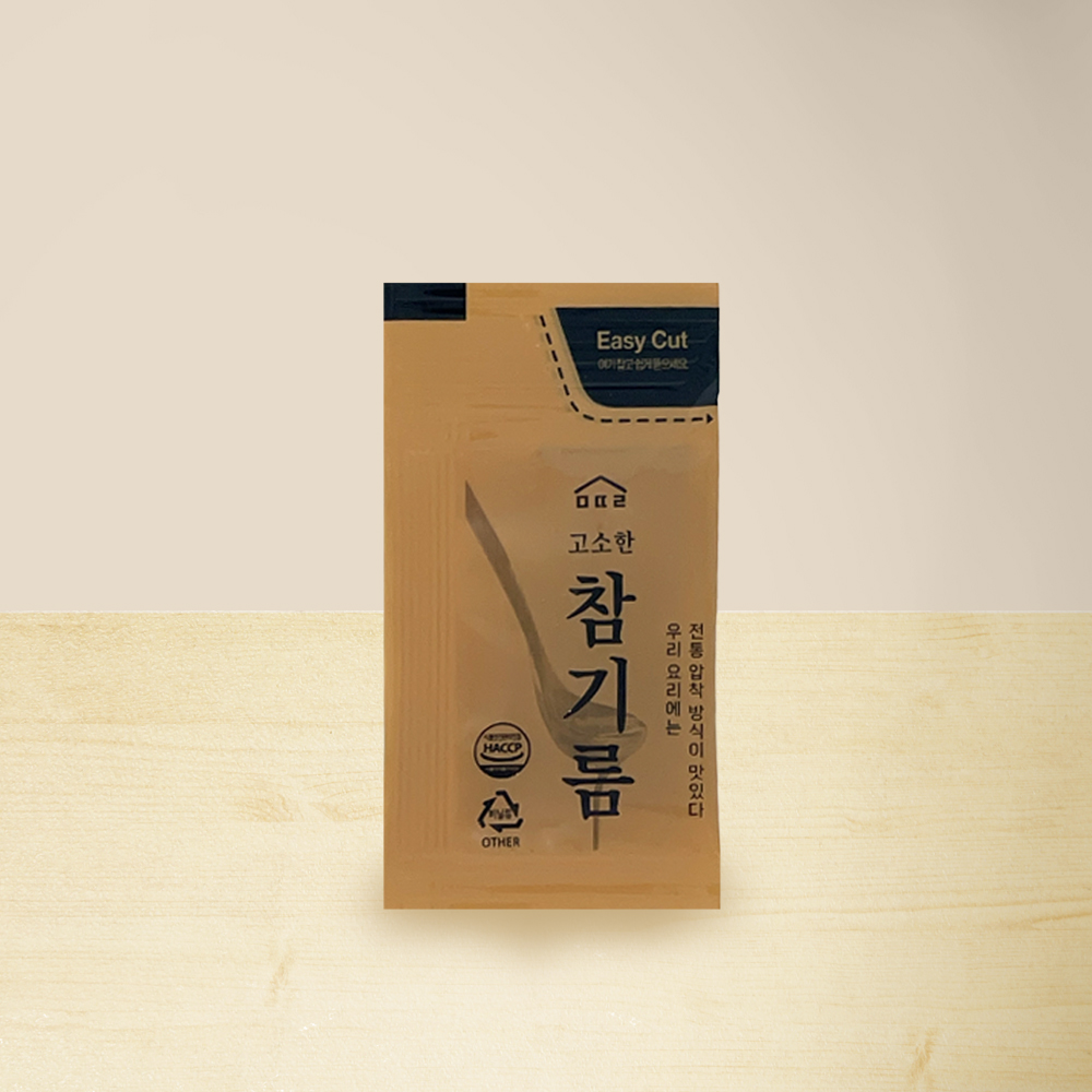 맛뜨락 고소한 미니 일회용 소포장 참기름 3ml 15개