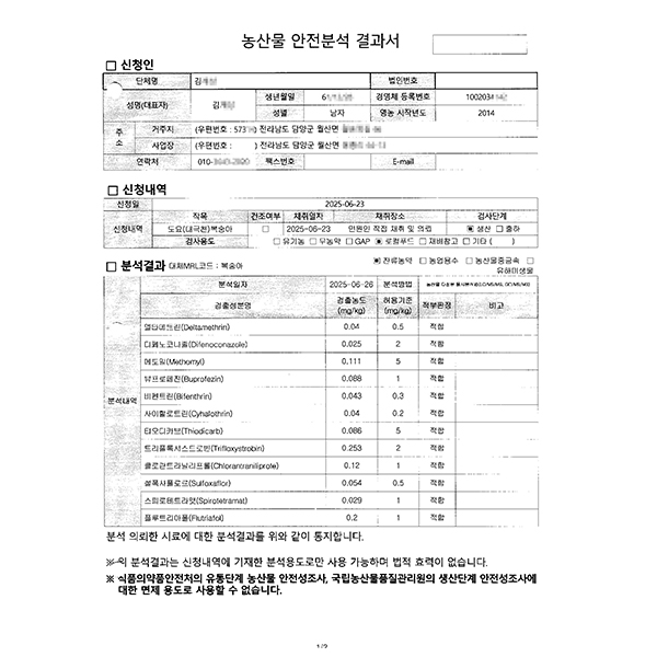 [농장직송] 믿음직한 대극천 복숭아 2.5kg 대중소 혼합과