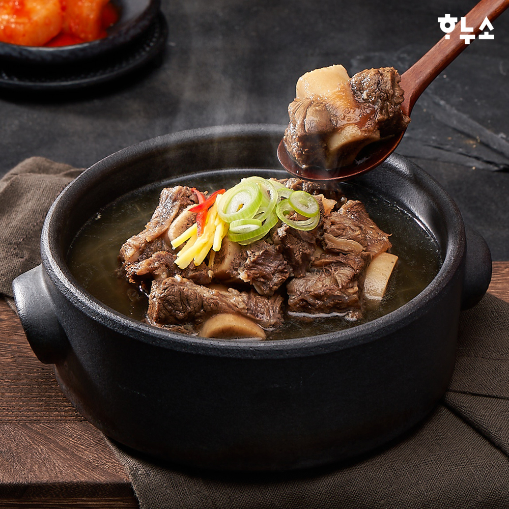 하누소 갈비탕 3팩+한우사골 얼큰육개장 3팩 (700g 총6팩)