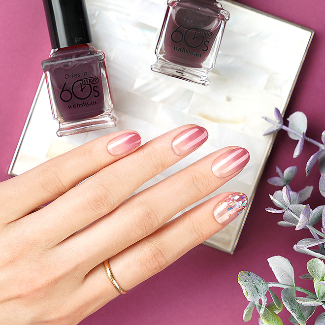 위드샨 60초 건조 매니큐어 M068 체리콕시럽 9ml