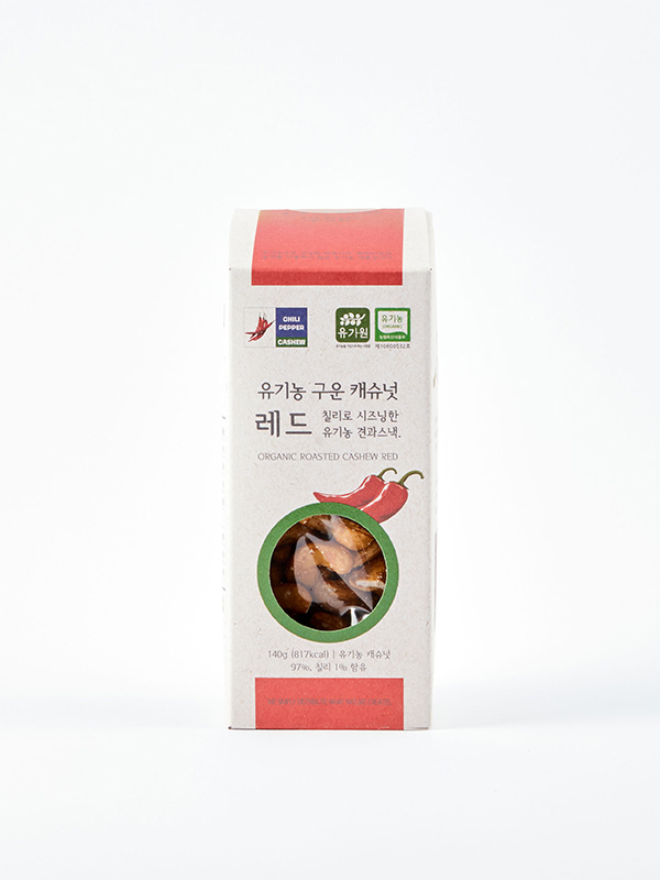 유기농 구운 캐슈넛 레드 (칠리) 140g