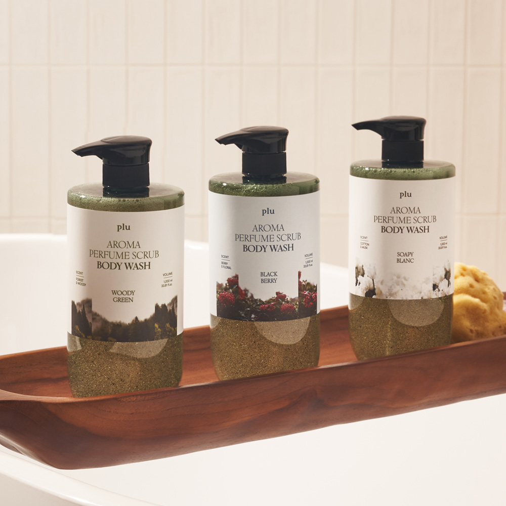 플루 아로마 퍼퓸 스크럽 바디워시 1000ml 블랙베리