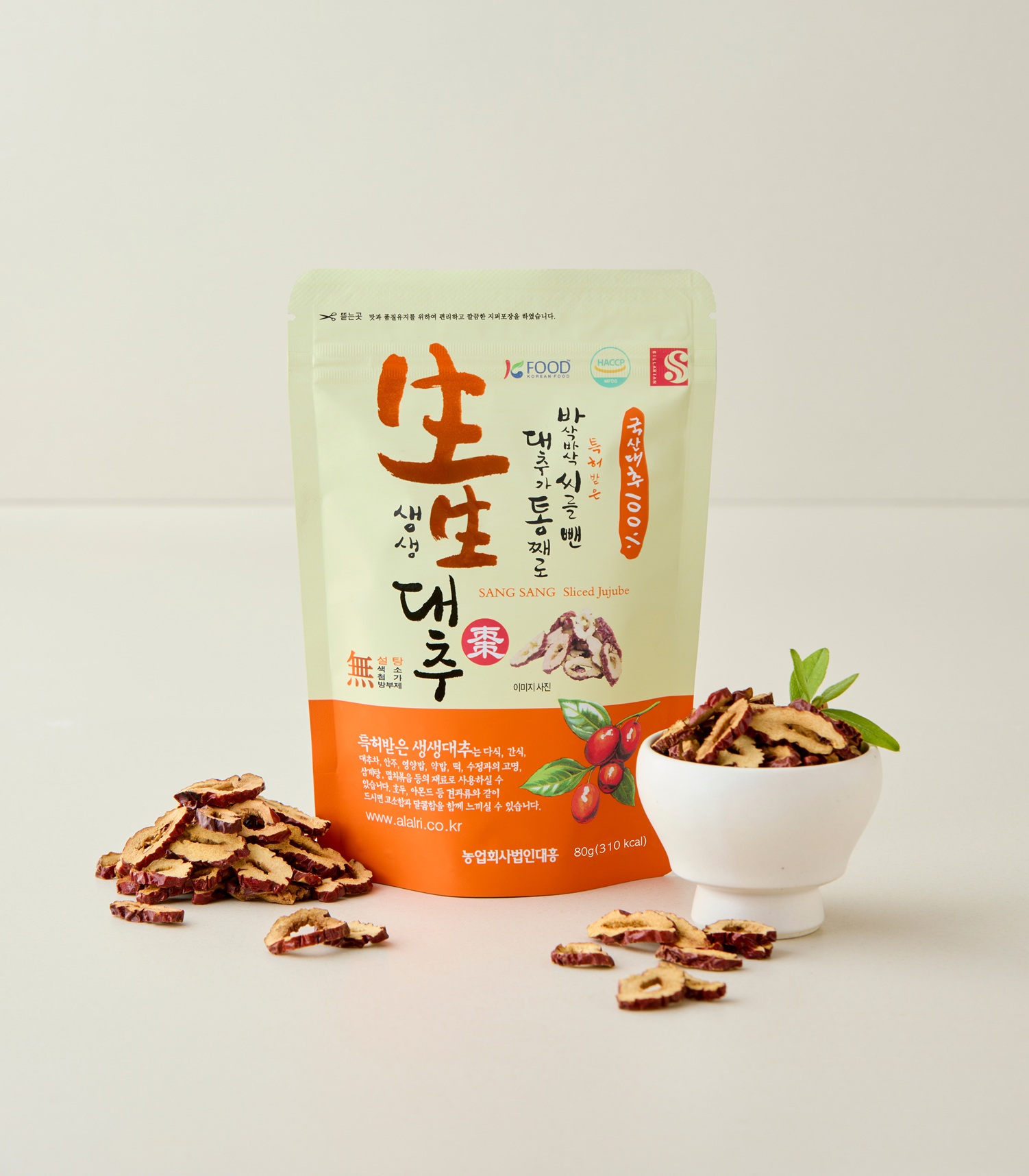 국산 생생대추 슬라이스(1봉/80g)